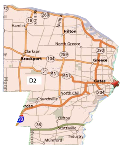 Rochester Alanon District 2 Map